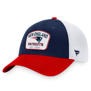 Men's Fanatics Navy/Red New England Patriots Fundamentals Two-Tone Trucker Adjustable Hat