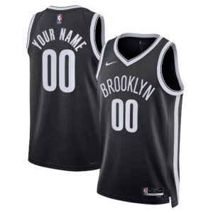 Unisex Nike Black Brooklyn Nets Swingman Custom Jersey - Icon Edition