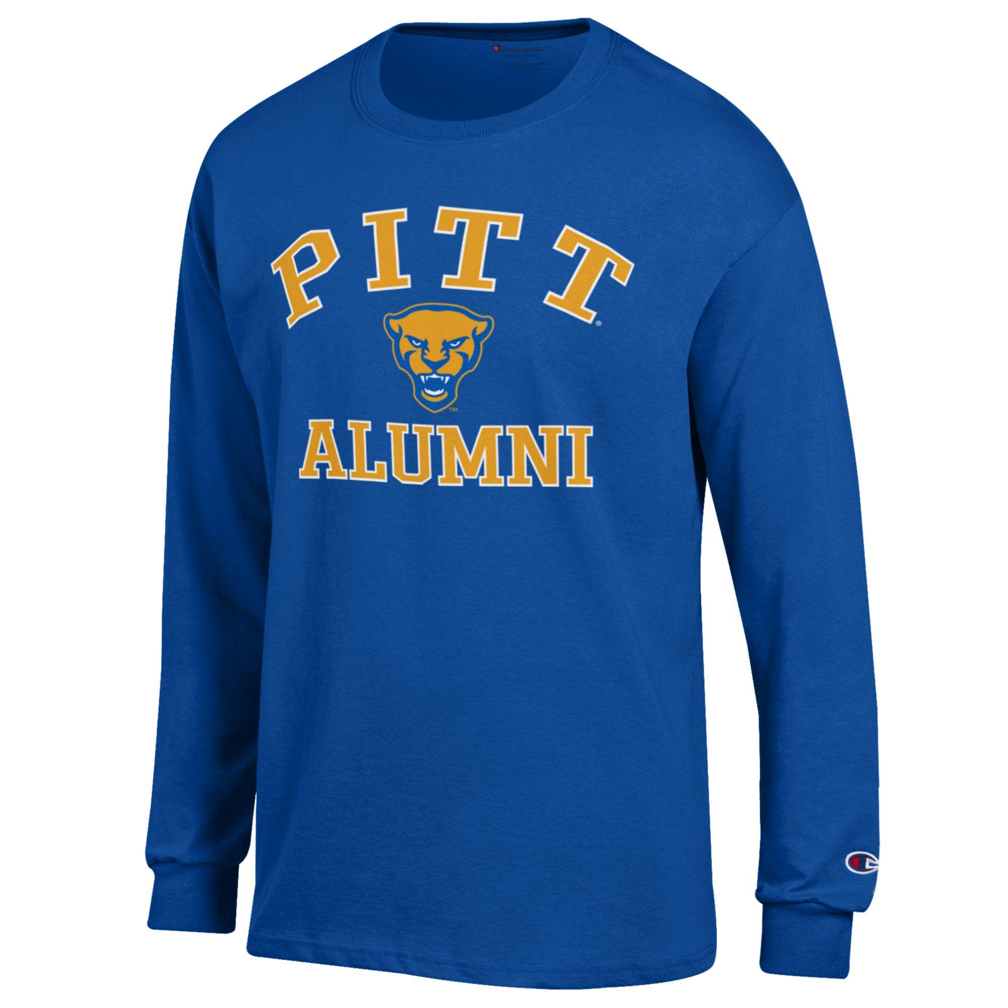 Men's Champion Royal Pitt Panthers Alumni Logo Long Sleeve T-Shirt - Image 5