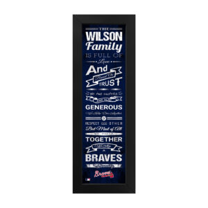 Imperial Atlanta Braves 8" x 24" Personalized Family Cheer Framed Print