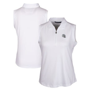 Women's Cutter & Buck  White Indianapolis Colts Helmet Logo DryTec Forge Stretch Sleeveless Polo