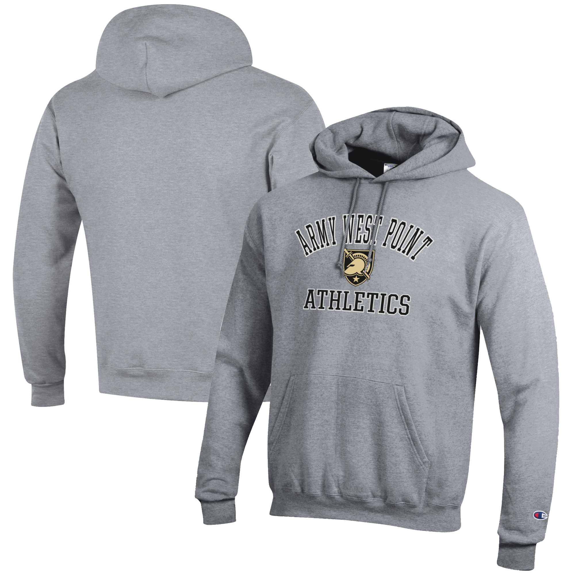 Men's Champion Gray Army Black Knights Athletics Logo Pullover Hoodie