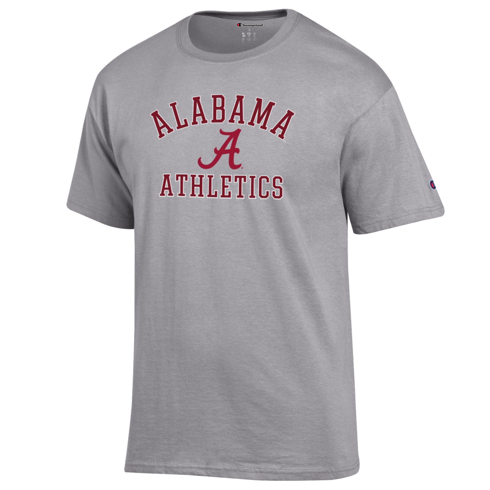 Men's Champion Gray Alabama Crimson Tide Athletics Logo T-Shirt - Image 3