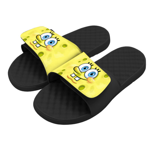 Men's ISlide Black SpongeBob SquarePants Big Face Slide Sandals