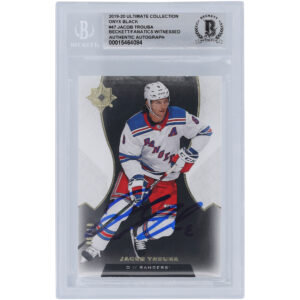 Jacob Trouba New York Rangers Autographed 2019-20 Upper Deck Ultimate Collection Onyx Black #47 #6/10 Beckett Fanatics Witnessed Authenticated 10 Card
