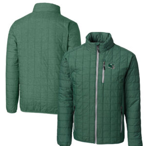 Men's Cutter & Buck  Hunter Green New York Jets Helmet Rainier PrimaLoft Eco Insulated Full-Zip Puffer Jacket