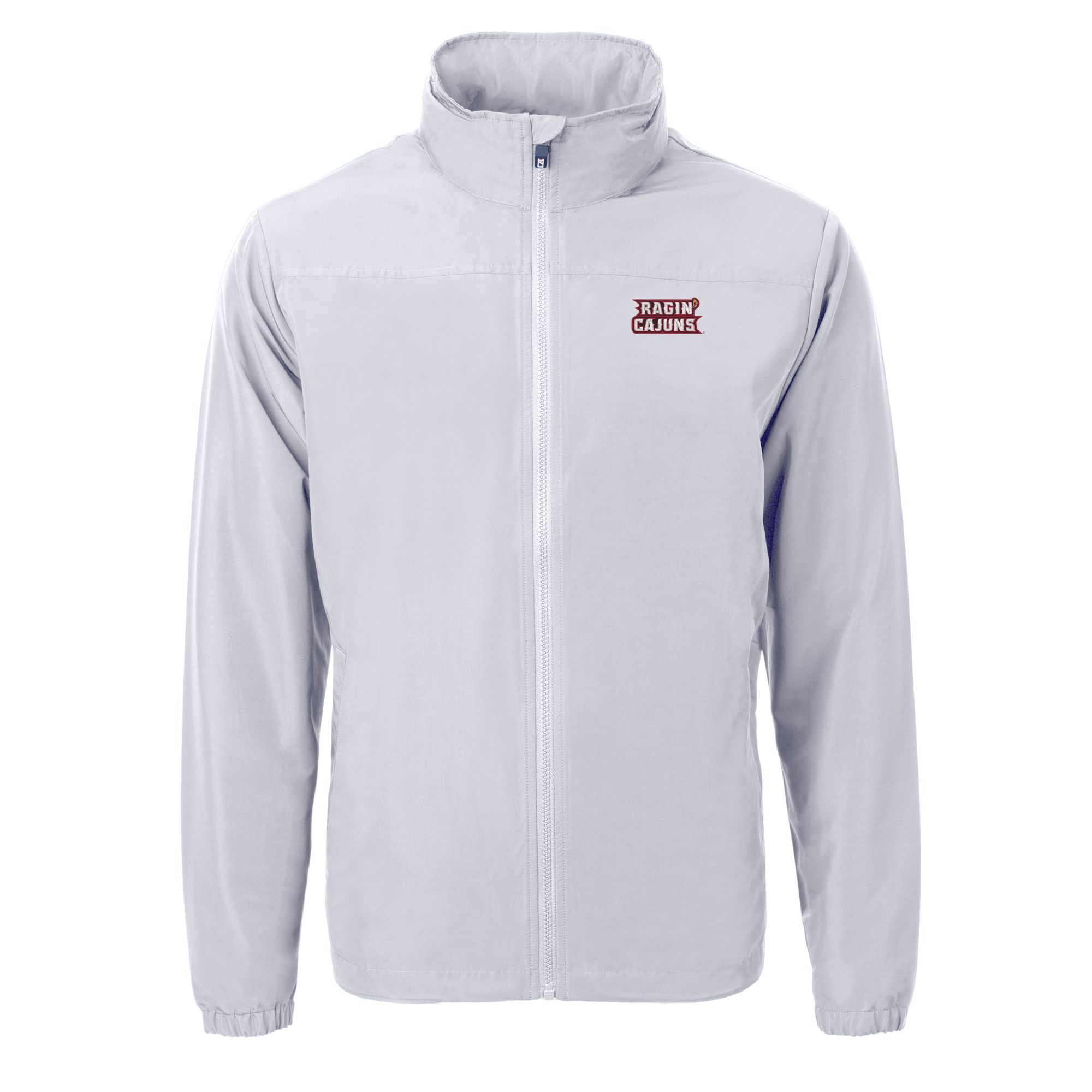 Men's Cutter & Buck Gray Louisiana Ragin' Cajuns Big & Tall Charter Eco Knit Recycled Full-Zip Jacket - Image 3