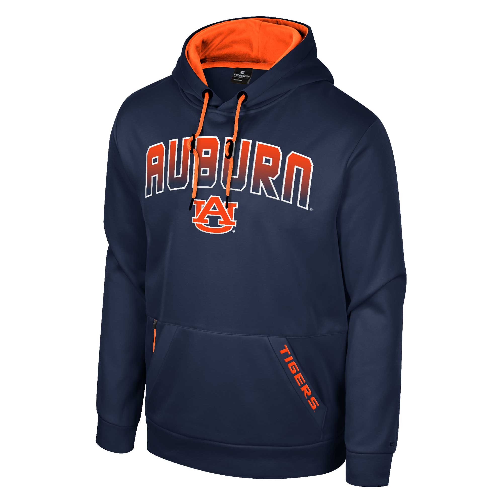 Men's Colosseum Navy Auburn Tigers Reese Pullover Hoodie - Image 3