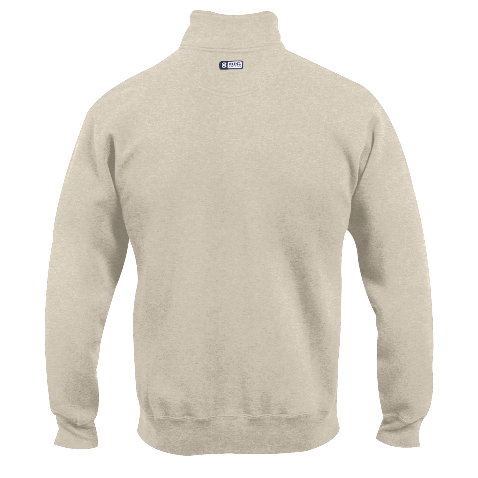 Men's Oatmeal USC Trojans Big Cotton Quarter-Zip Pullover Sweatshirt - Image 7