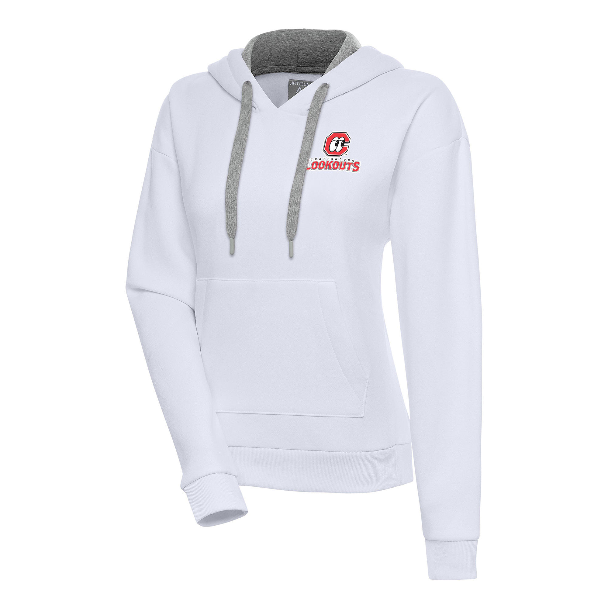 Women's Antigua White Chattanooga Lookouts Victory Pullover Hoodie