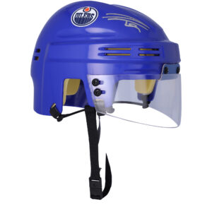 Leon Draisaitl Edmonton Oilers Autographed Blue Mini Helmet - Signed in Silver