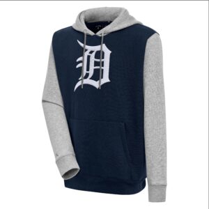 Men's Antigua  Navy Detroit Tigers Victory CB Chenille Pullover Hoodie