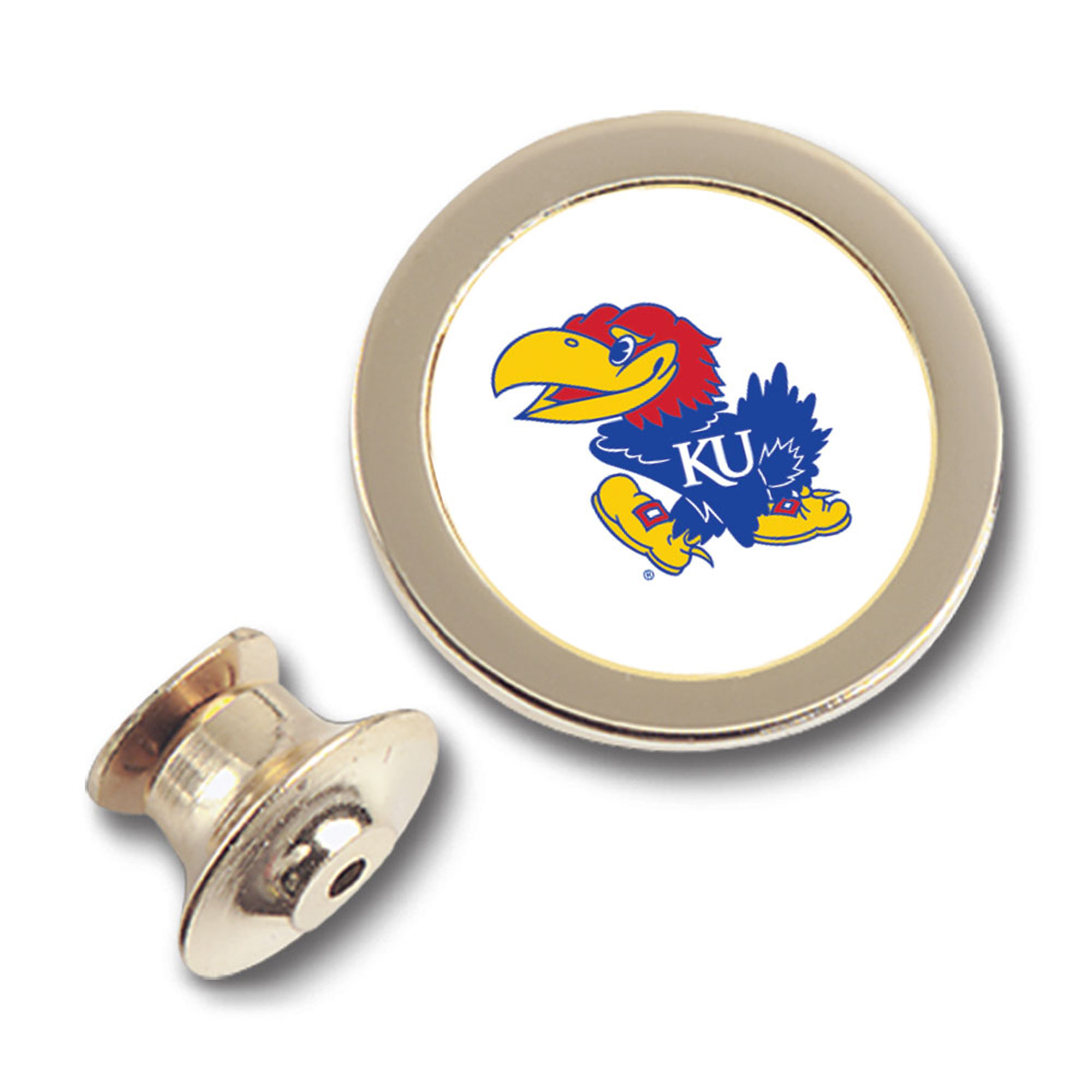 Gold Kansas Jayhawks Lapel Pin