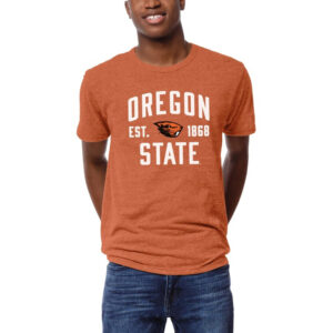 Men's League Collegiate Wear  Heather Orange Oregon State Beavers  Arch Victory Falls Tri-Blend T-Shirt