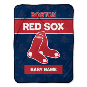 Chad & Jake  Boston Red Sox 30" x 40" Personalized Baby Blanket
