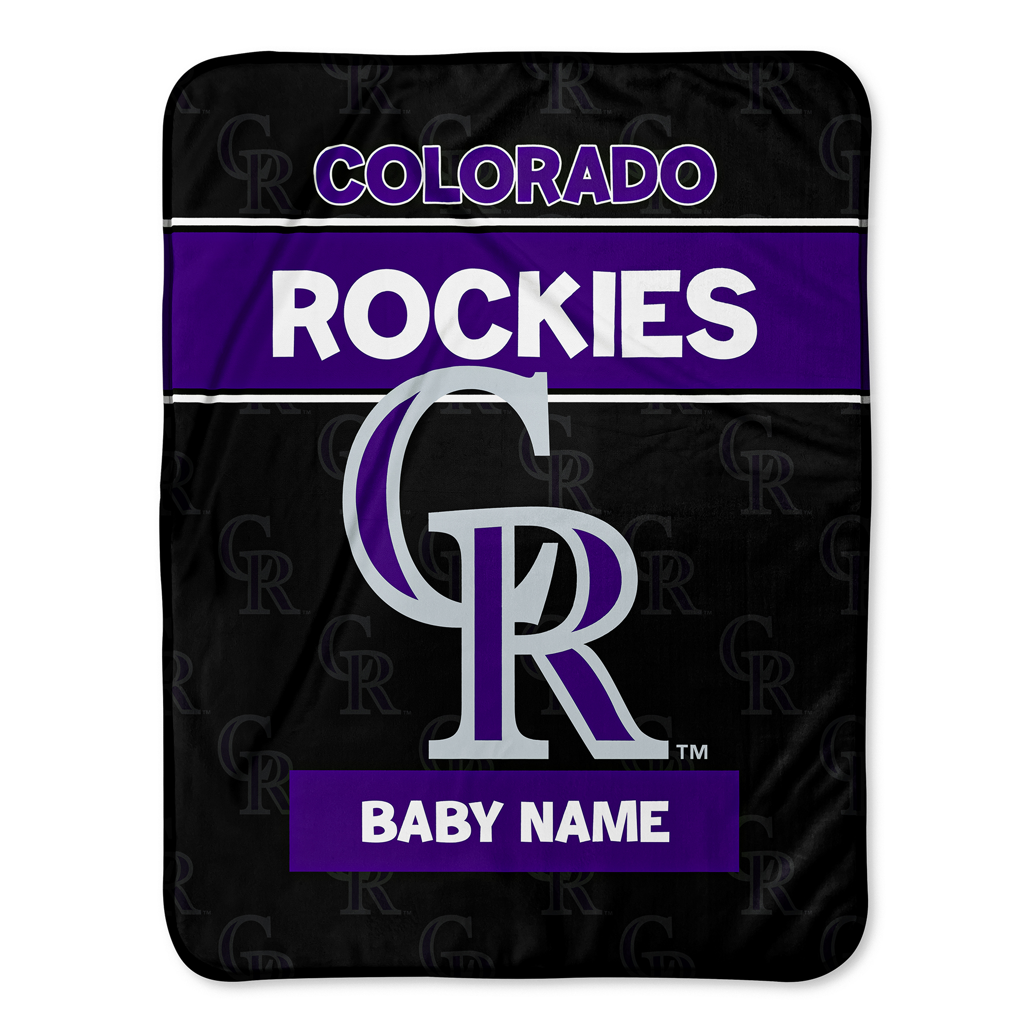Chad & Jake Colorado Rockies 30" x 40" Personalized Baby Blanket
