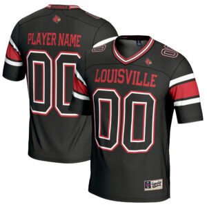 Men's GameDay Greats Black Louisville Cardinals NIL Pick-A-Player Football Jersey