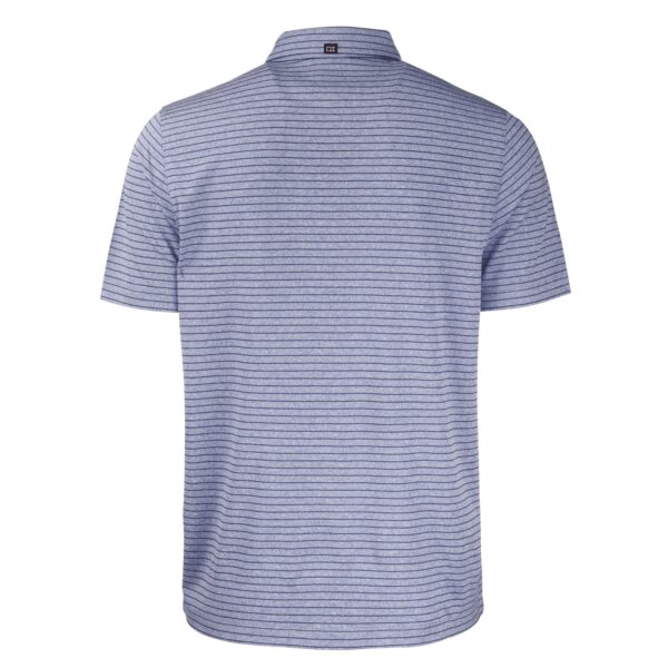 Men's Cutter & Buck  Heather Navy Houston Oilers Throwback Forge Eco Heather Stripe Stretch Recycled Polo - Image 7