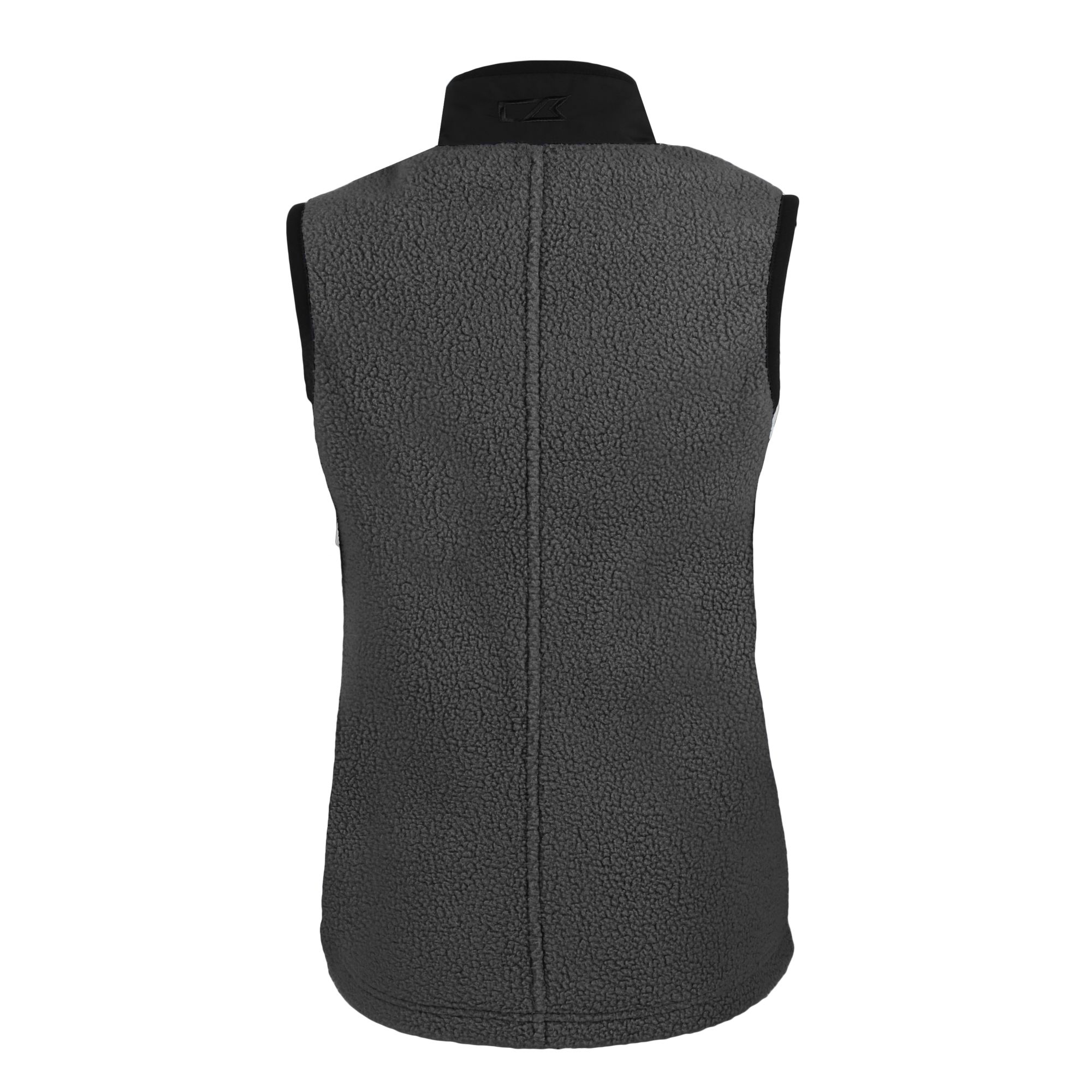 Women's Cutter & Buck Gray Baltimore Ravens Helmet Logo Cascade Eco Sherpa Fleece Full-Zip Vest - Image 7