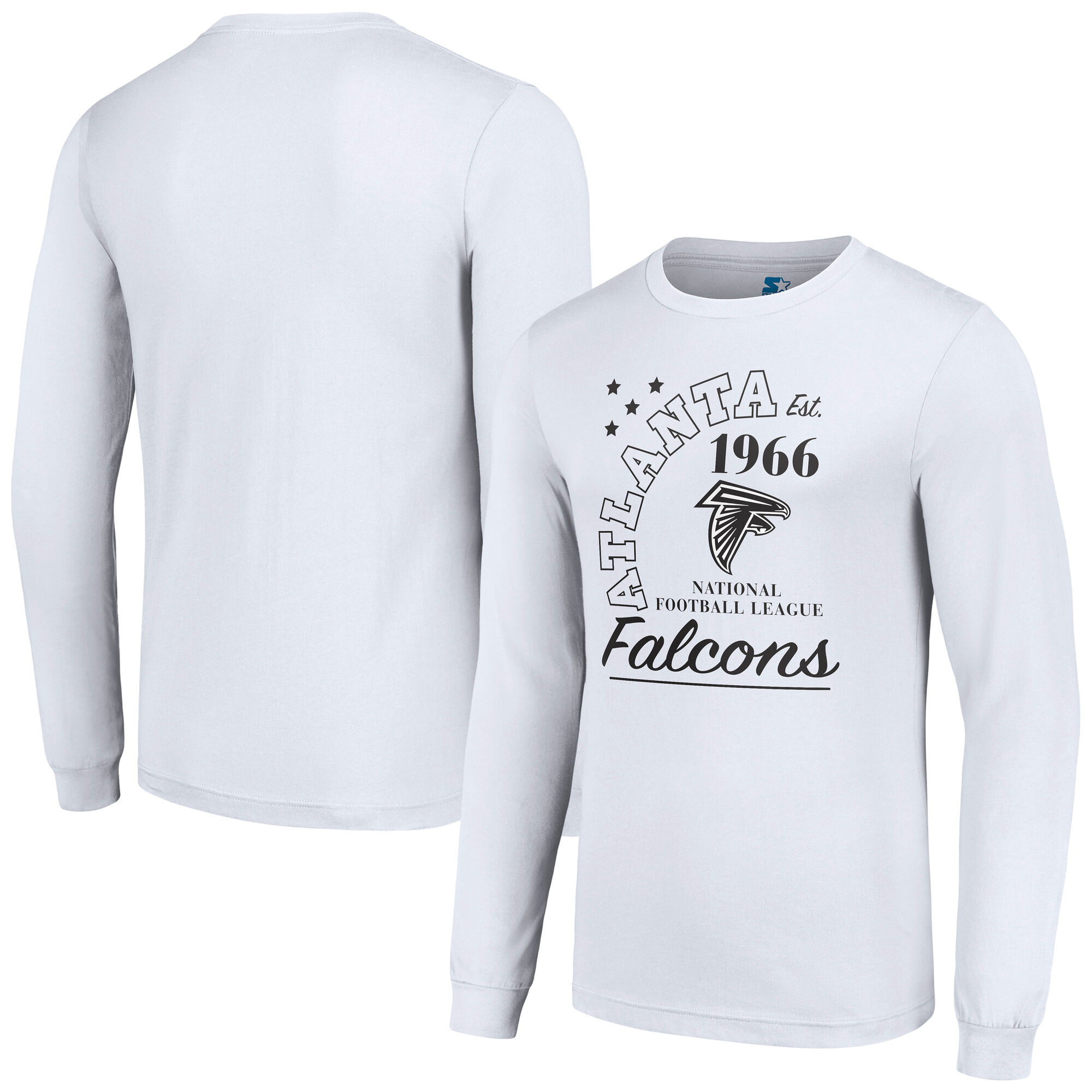 Men's Starter White Atlanta Falcons Arch City Long Sleeve T-Shirt