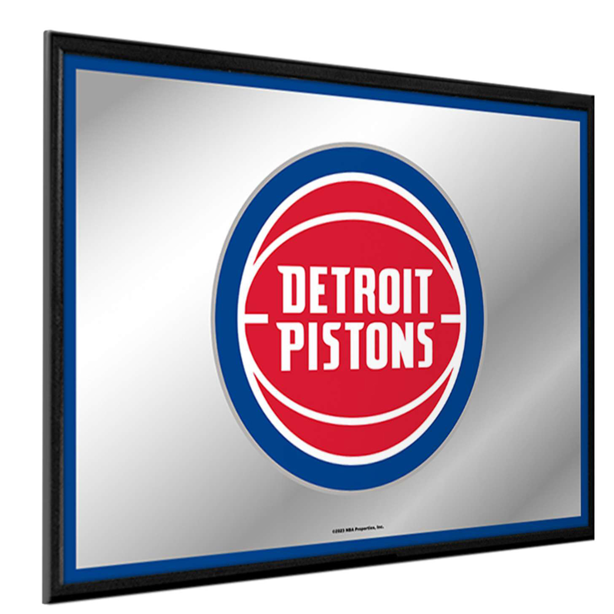Detroit Pistons 27" x 19" Framed Mirrored Wall Sign - Image 8