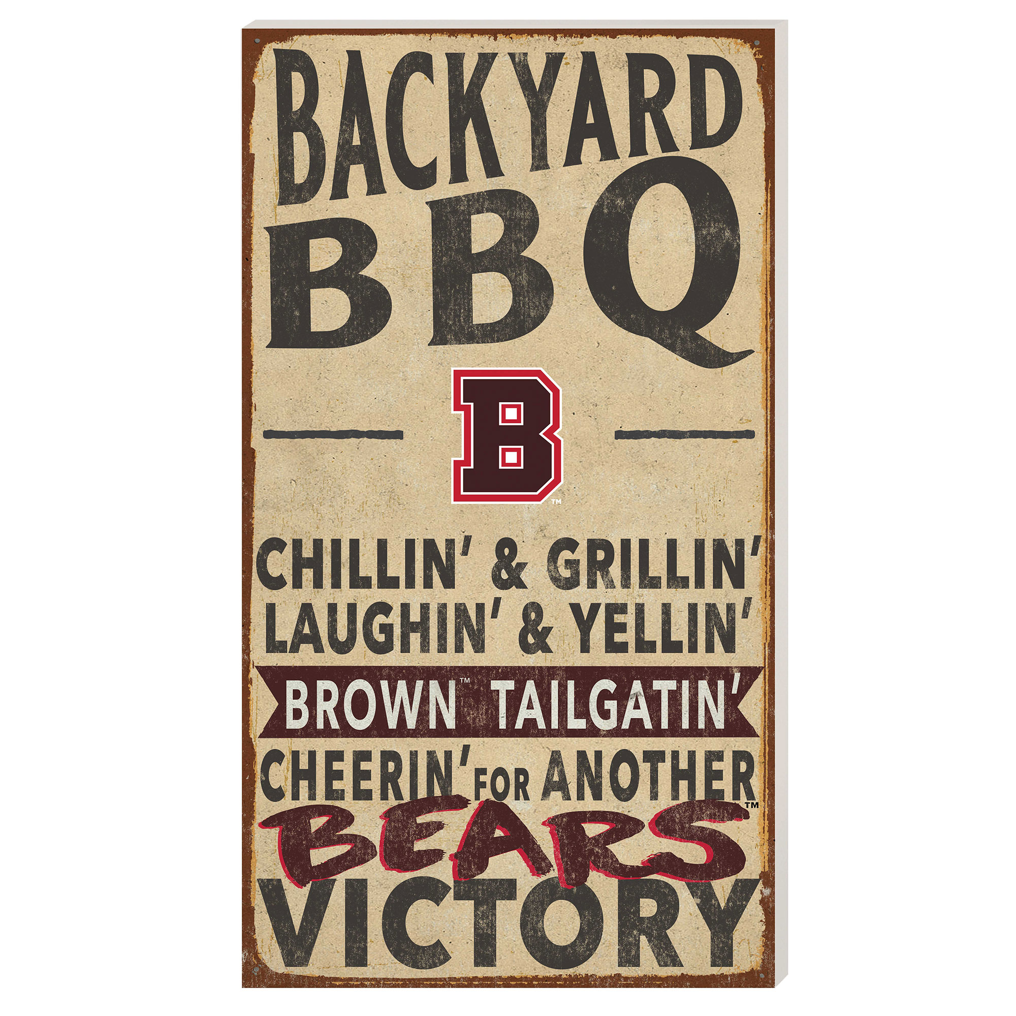 Brown Bears 11'' x 20'' Indoor/Outdoor BBQ Sign
