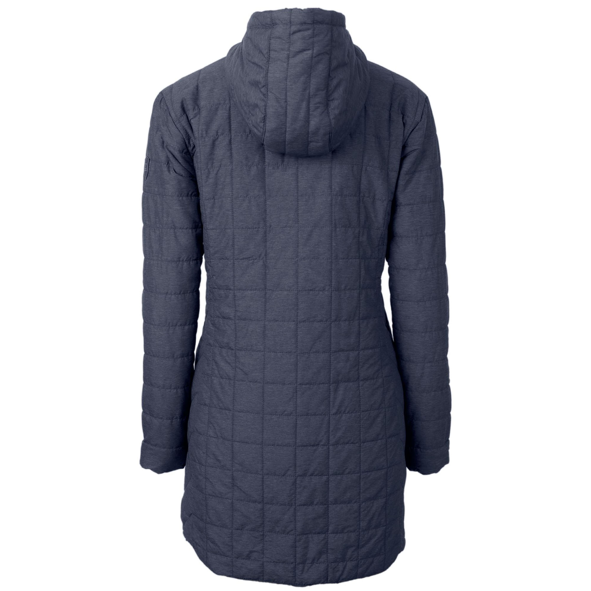 Women's Cutter & Buck Anthracite New Hampshire Wildcats Rainier Eco PrimaLoft Hooded Long Coat - Image 7