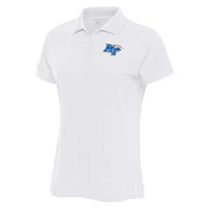 Women's Antigua  White Middle Tennessee State University Lightning Legacy Pique Polo