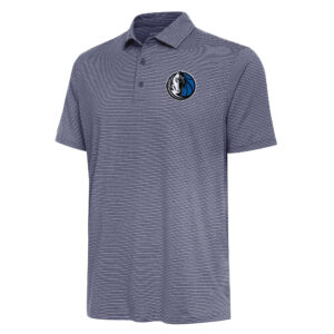 Men's Antigua Heather Navy Dallas Mavericks Scheme Polo