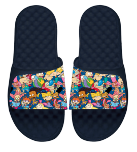 Men's ISlide  Navy Nickelodeon Characters Graphic Slide Sandals