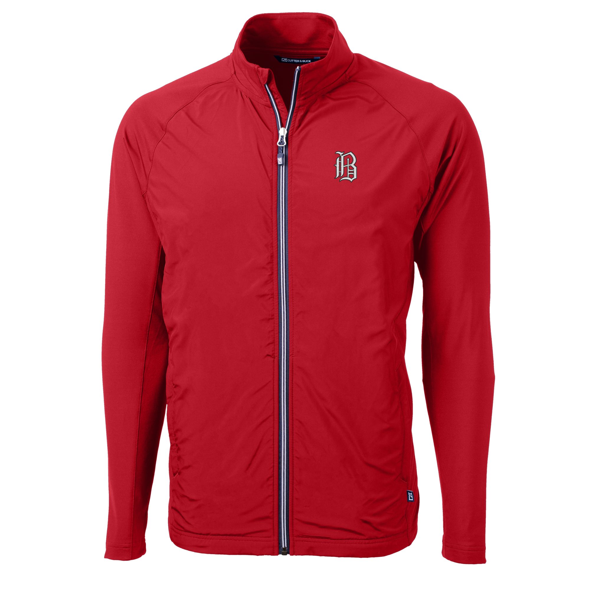 Men's Cutter & Buck Red Birmingham Barons Adapt Eco Knit Hybrid Recycled Full-Zip Jacket - Image 6