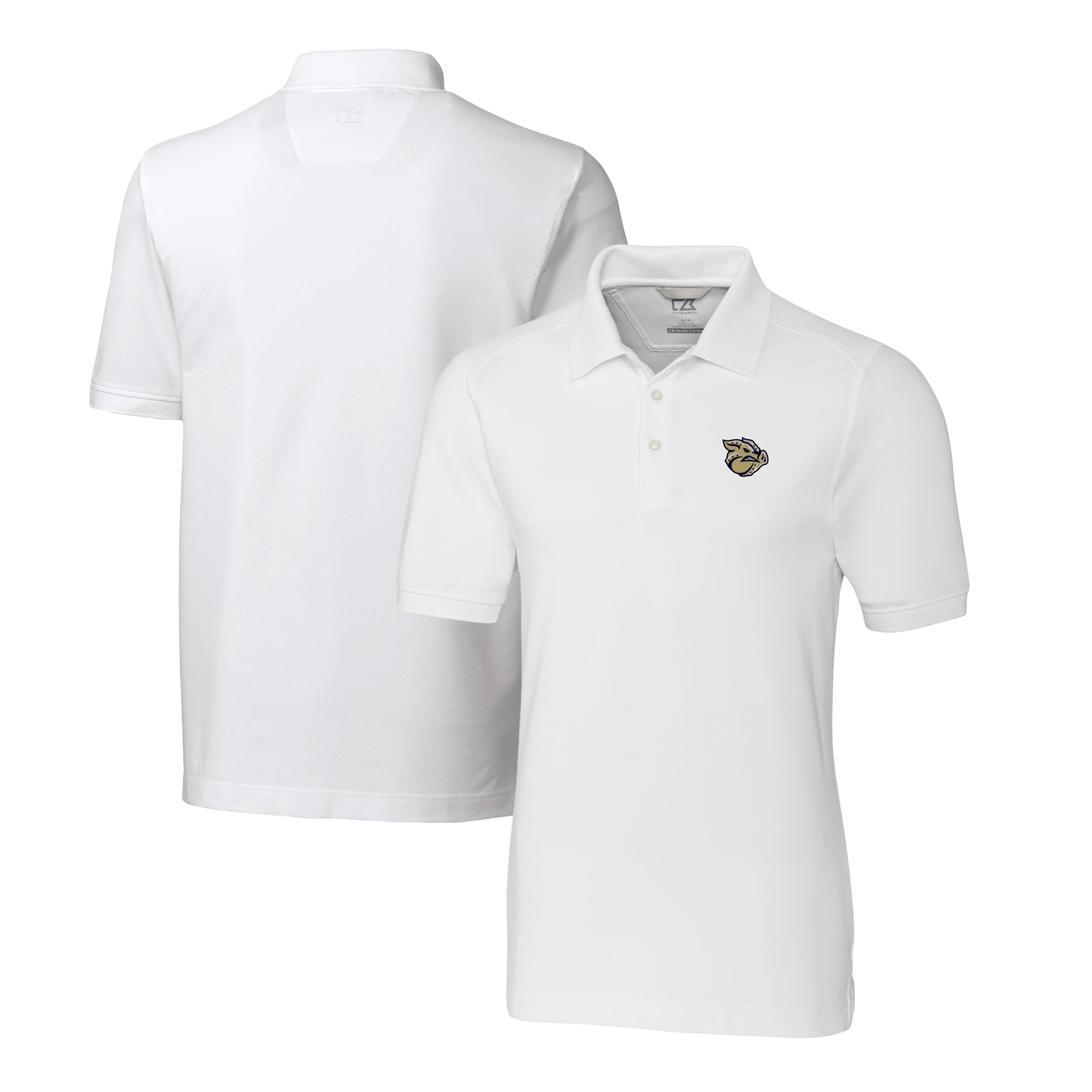 Men's Cutter & Buck White Lehigh Valley IronPigs DryTec Advantage Tri-Blend Pique Polo