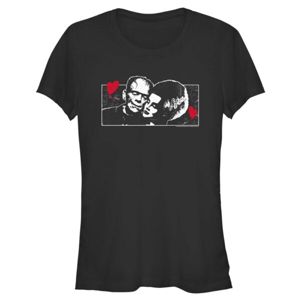Women's Mad Engine Black Horror Monsters Valentine's Day T-Shirt