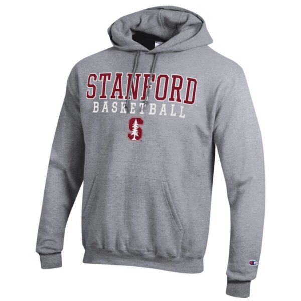 Men's Champion Heather Gray Stanford Cardinal Basketball Stack Pullover Hoodie - Image 6