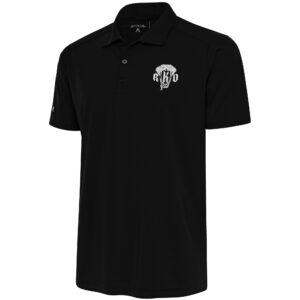 Men's Antigua  Black Randy Orton Big & Tall Tribute Polo