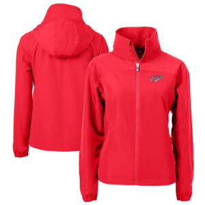 Women's Cutter & Buck  Red Dayton Flyers Vault Charter Eco Recycled Full-Zip Jacket