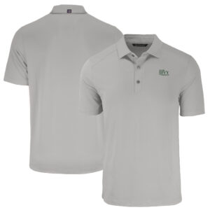 Men's Cutter & Buck  Gray Ivy League Tri-Blend Forge Eco Stretch Recycled Polo