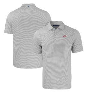 Men's Cutter & Buck Gray SMU Mustangs Big & Tall Forge Eco Double Stripe Stretch Recycled Polo
