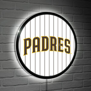 San Diego Padres LED XL Pinstripes Round Wall Décor