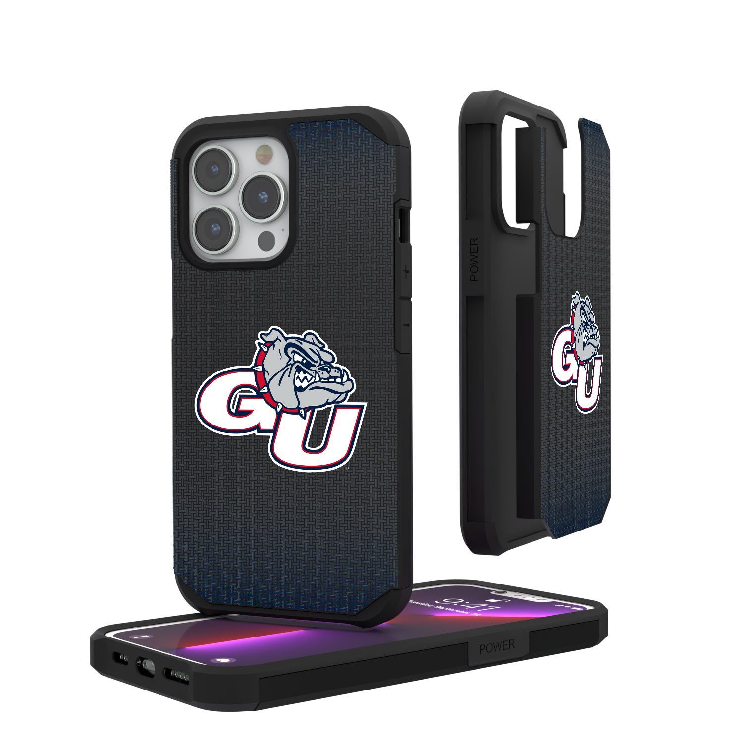 Gonzaga Bulldogs Linen Logo iPhone Rugged Case
