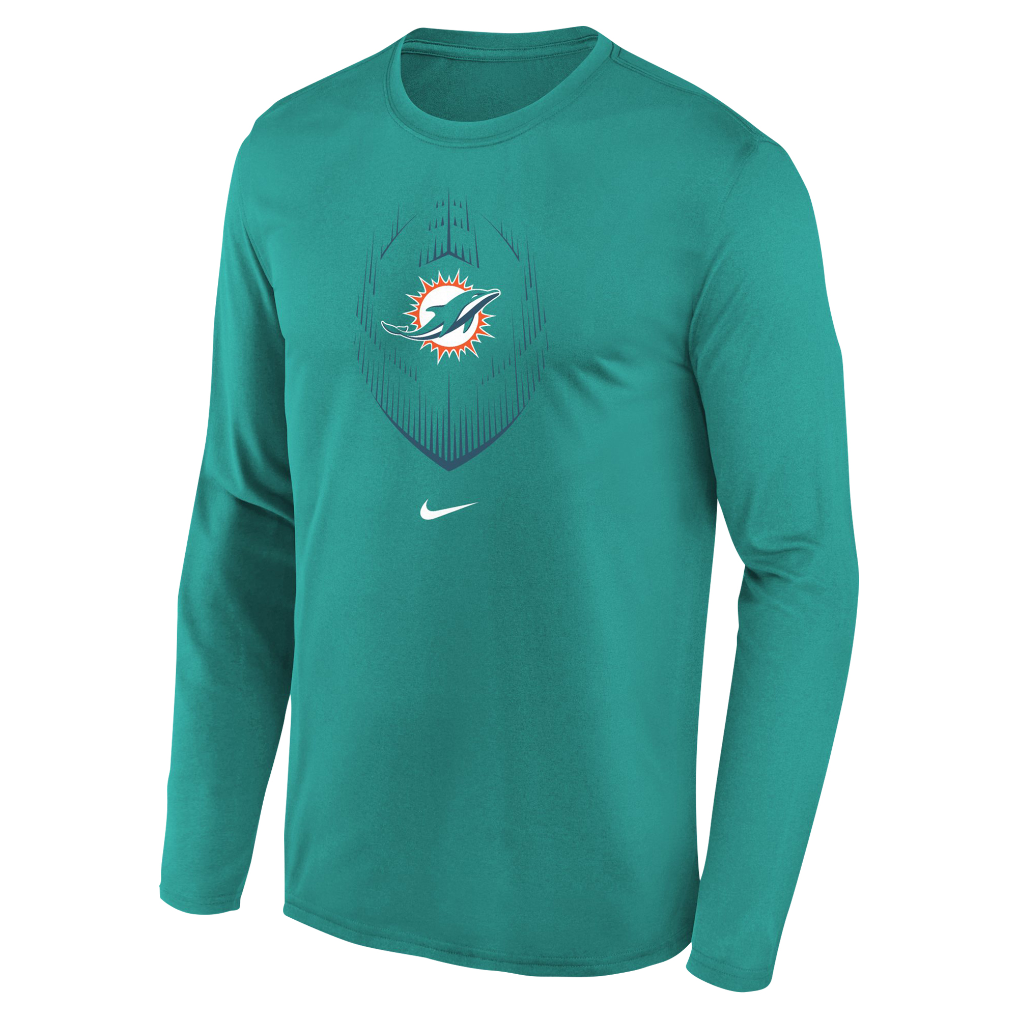 Preschool Nike Aqua Miami Dolphins Legend Icon Long Sleeve T-Shirt - Image 3