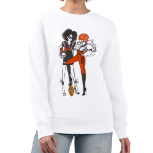 Women's G-III 4Her by Carl Banks  White Cincinnati Bengals Football Girls Graphic Fleece Pullover Sweatshirt