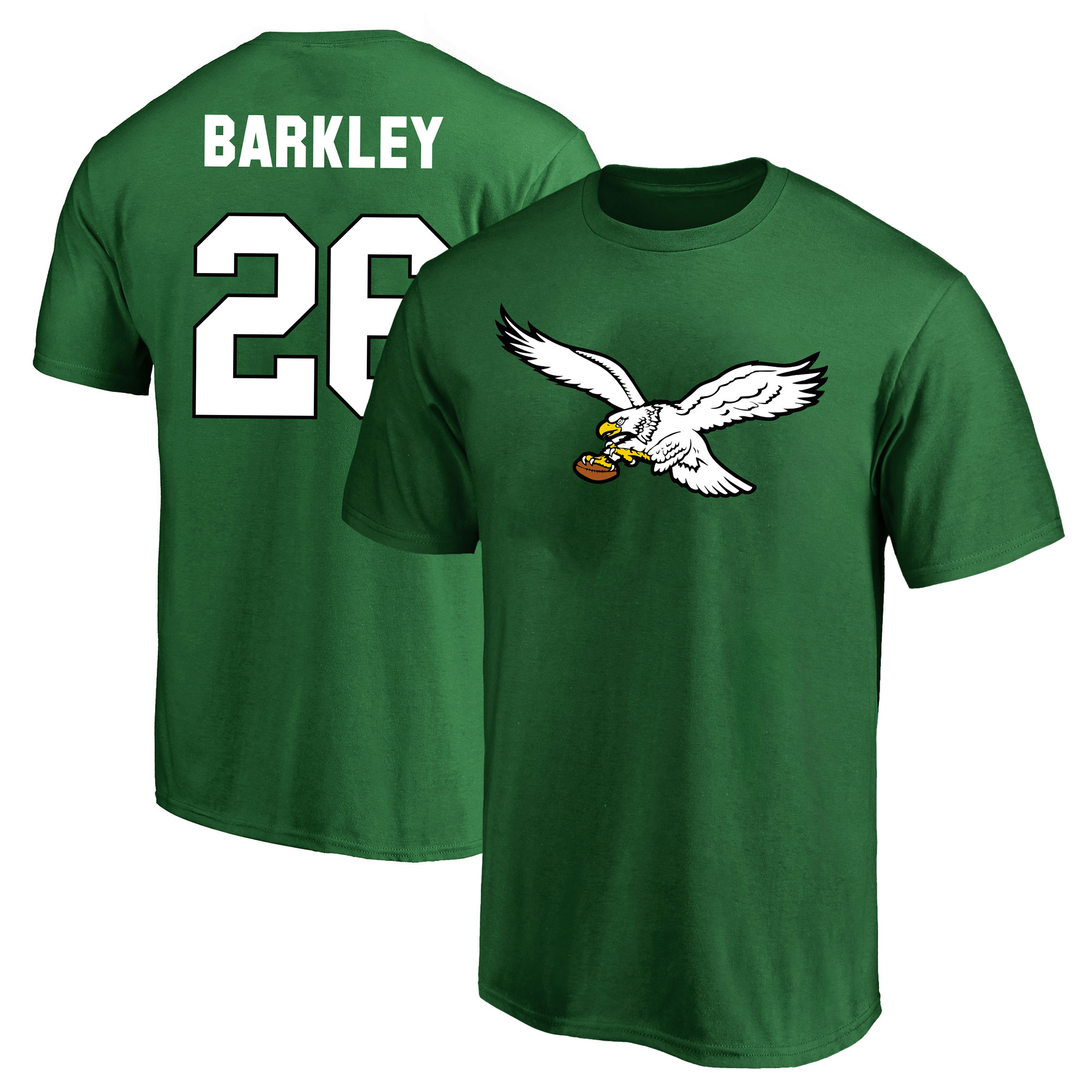 Men's Fanatics Saquon Barkley Kelly Green Philadelphia Eagles Big & Tall Name & Number T-Shirt