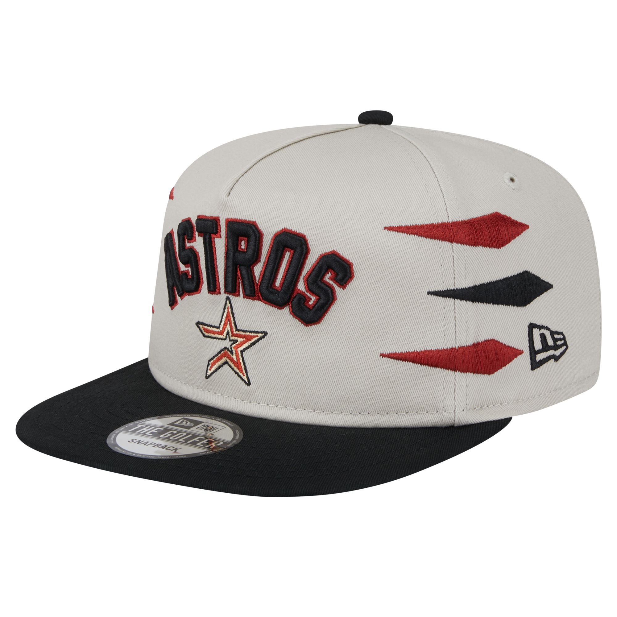 Men's New Era Cream Houston Astros Iron Golfer Snapback Hat - Image 7