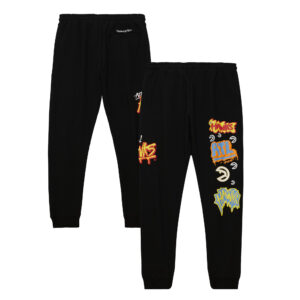 Men's Mitchell & Ness  Black Atlanta Hawks Slap Sticker Sweatpants