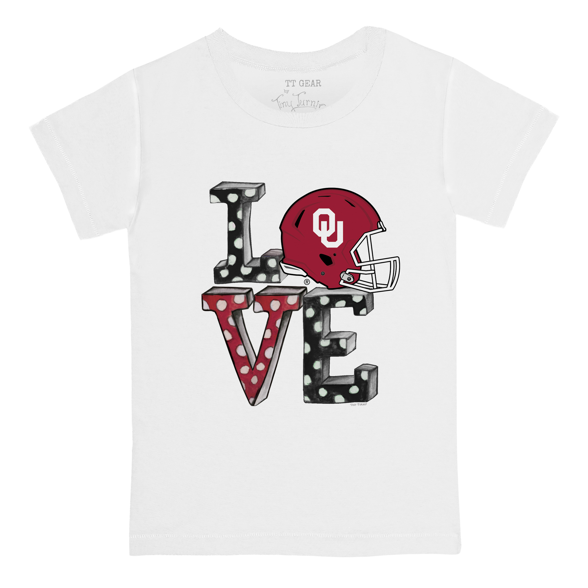 Youth Tiny Turnip White Oklahoma Sooners Love T-Shirt - Image 3