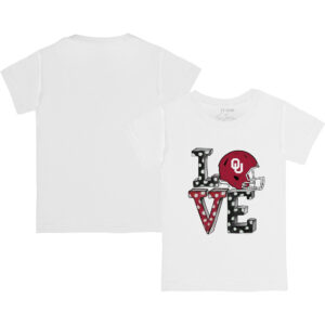 Youth Tiny Turnip White Oklahoma Sooners Love T-Shirt