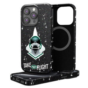 Keyscaper Black New York Jets 2024 Illustrated Limited Edition Bling iPhone Case