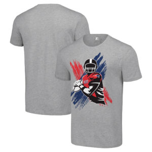 Men's Starter Heather Gray New England Patriots Player X Logo Graphic T-Shirt