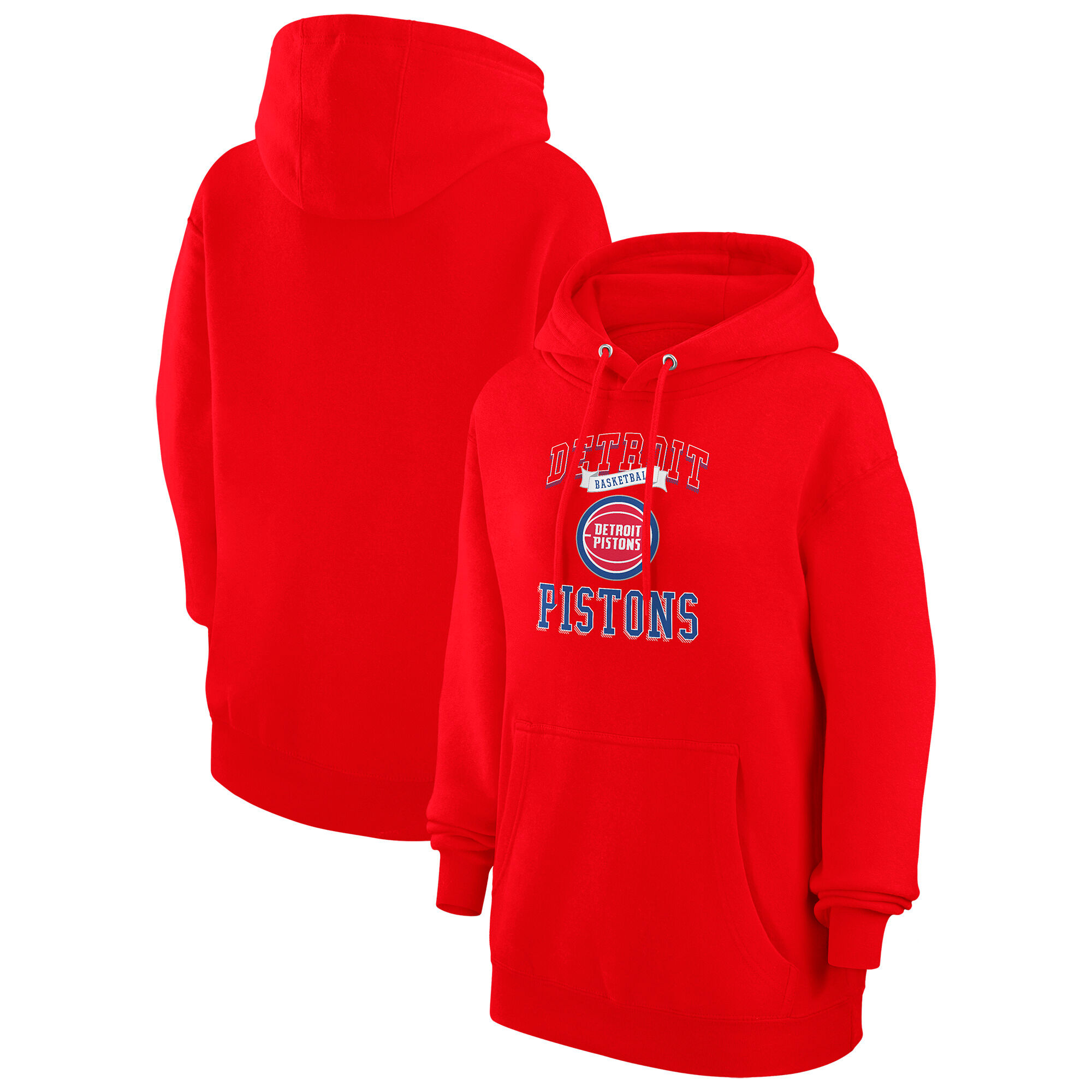 Women's G-III 4Her by Carl Banks Red Detroit Pistons Graphic Fleece Pullover Hoodie - Image 5